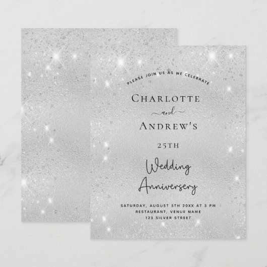 Begroting 25e zilveren trouwdag (Voorkant / Achterkant)