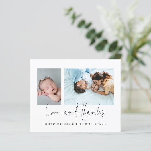 Begroting 2 Aankondiging van geboorte van Bedankt  (Staand voorkant)