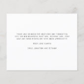 Begroting 2 Aankondiging van geboorte van Bedankt  (Achterkant)