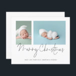 Begroting 2 Foto Collage Baby Eerste Kerstkerkerst<br><div class="desc">Budget 2 Foto Collage Baby Eerste Kerstmis Kaart. Een alternatief voor een budget van 4, 5 x 5, 6-inch halfglanzend gewicht van 110 lbs, dat even dik is als een briefkaart (maar niet geschikt om als briefkaart te worden gebruikt). GEEF NOTA dat er ÉÉN per blad is. Vervang eenvoudig de...</div>