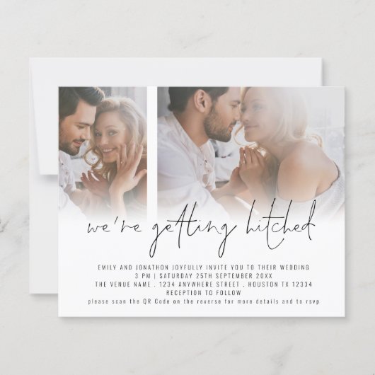 Begroting 2 Foto QR Code die gehitte bruiloft krij (Voorkant)