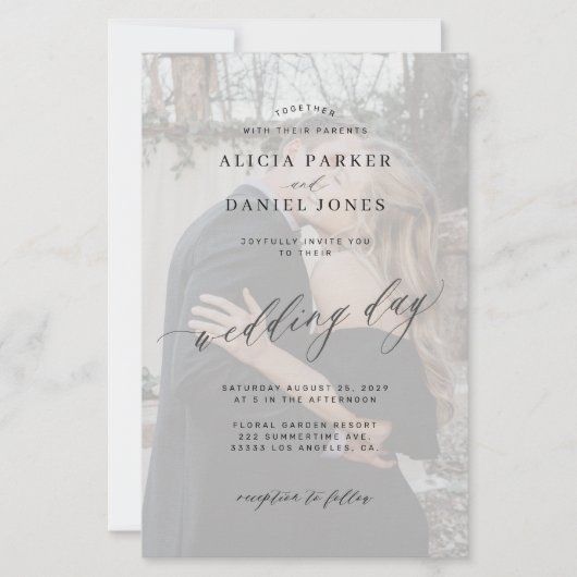 Begroting 2 foto's moderne uitnodiging voor tovena (Voorkant)