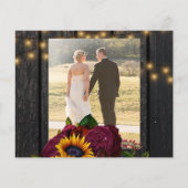 Begroting 2 foto's zonnebloemen rozen bruiloft bed (Achterkant)