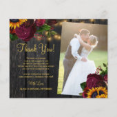 Begroting 2 foto's zonnebloemen rozen bruiloft bed flyer (Voorkant)