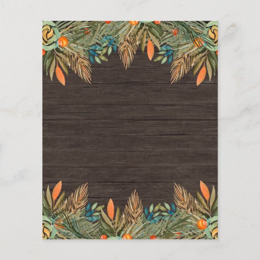 Begroting 2 Little Pumpkins Rustic Baby shower (Achterkant)