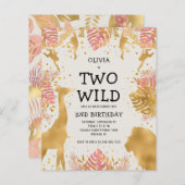 Begroting 2 Wild Pink Ecru Girls 2e verjaardag (Voorkant / Achterkant)