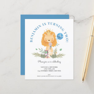 Begroting 2e verjaardag Uitnodiging van de Lion Bo