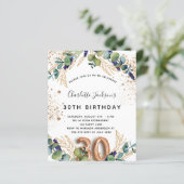 Begroting 30e verjaardag eucalyptus greenery glitt (Staand voorkant)