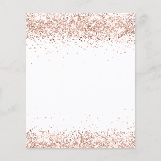 Begroting 30e verjaardag roos gouden uitnodiging (Achterkant)