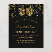 Begroting 30e verjaardag zwarte goudpartij (Voorkant)