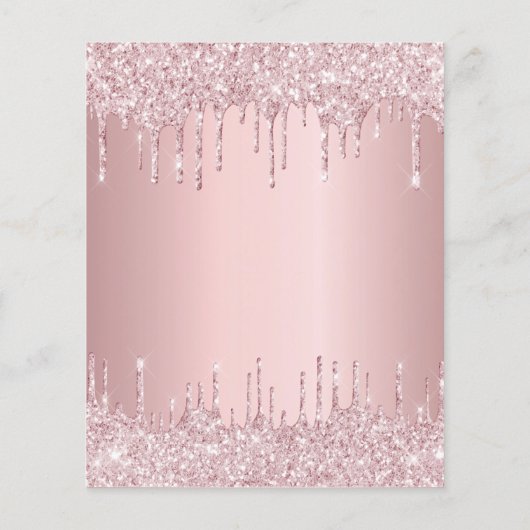 Begroting 30th Birthday roze stoffige roos glitter (Achterkant)