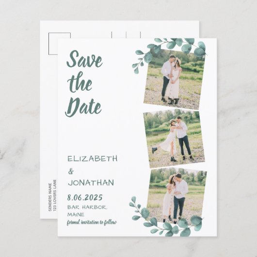 Begroting 3 Foto Eucalyptus Botanical Save the Dat (Voorkant / Achterkant)