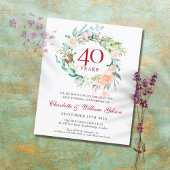 Begroting 40e Jubileum - Uitnodiging Floral