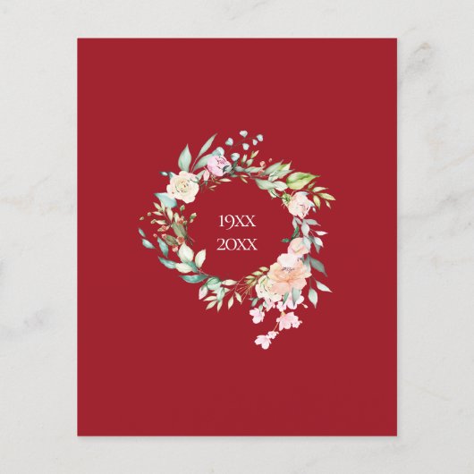 Begroting 40e Jubileum - Uitnodiging Floral (Achterkant)