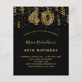 Begroting 40e verjaardag zwarte goudpartij