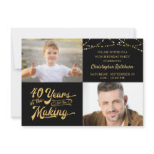 Begroting 40th Birthday 2 Uitnodiging voor fotobew