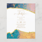 Begroting 40th Birthday Glitter Agate Girly Design (Voorkant)