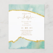 Begroting 40th Birthday Glitter Agate Girly Design (Voorkant)