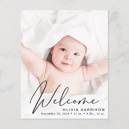 Begroting 4 Aankondiging van geboorte-fotoscript (Voorkant)