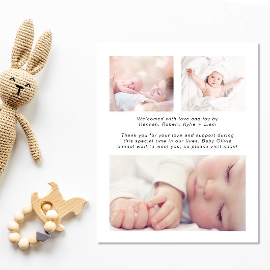 Begroting 4 Aankondiging van geboorte-fotoscript