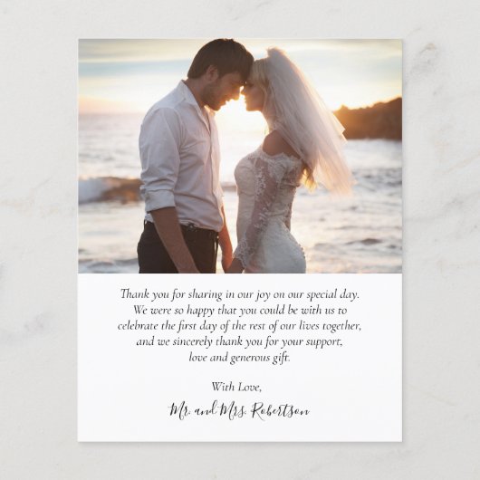 Begroting 4 Bindwedstrijd voor foto's Dank u scrip Flyer (Achterkant)