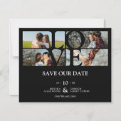 Begroting 4 Foto's zwarte chic Trendy Collage Wedd (Voorkant)