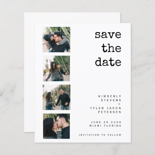 Begroting 4 het huwelijk van de fotocollage behalv (Voorkant / Achterkant)