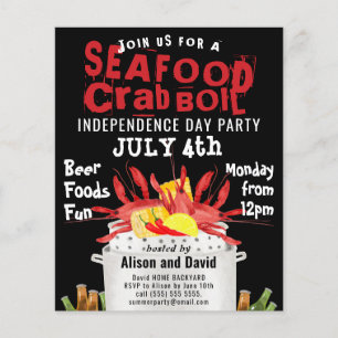 BEGROTING 4 JULI Seafood Boil Party Uitnodiging