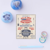 BEGROTING 4 JULI  uitnodiging van de BBQ Flyer (Enkel)