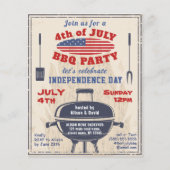 BEGROTING 4 JULI  uitnodiging van de BBQ Flyer (Voorkant)