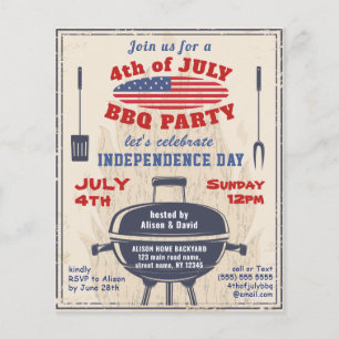 BEGROTING 4 JULI  uitnodiging van de BBQ Flyer