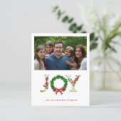 Begroting 4 kerstbegroeten familie met fotocollage (Staand voorkant)