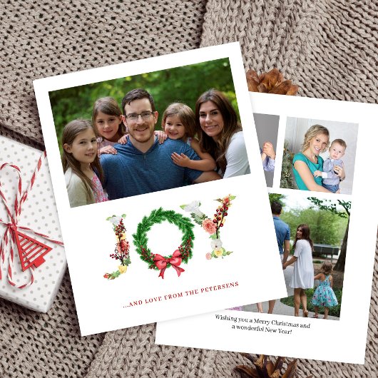 Begroting 4 kerstbegroeten familie met fotocollage