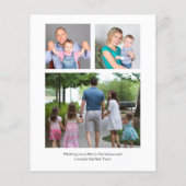 Begroting 4 kerstbegroeten familie met fotocollage flyer (Achterkant)