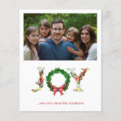 Begroting 4 kerstbegroeten familie met fotocollage flyer (Voorkant)