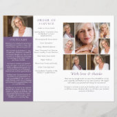 Begroting 4-pagina Floral Peony Funeral Programme (Achterkant)