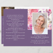 Begroting 4-pagina Floral Peony Funeral Programme (Voorkant / Achterkant)