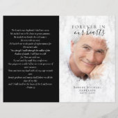 Begroting 4-pagina Marble Funeral Programme (Voorkant)