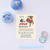 BEGROTING 4 VAN JULI  Drum Party Invitation Flyer (Enkel)