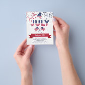 Begroting 4e juli 2004: uitnodiging van patriottis flyer (Hand)