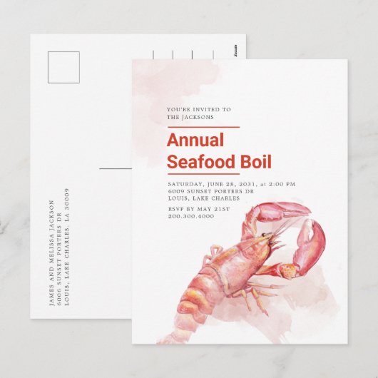 Begroting 4e juli jaarlijkse zitting zeebrasem feestdagenkaart (Voorkant / Achterkant)