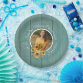 Begroting 50 en Fabulous | Zonnebloem Blauwgroen g Papieren Bordje (Feest)