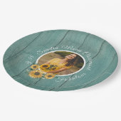 Begroting 50 en Fabulous | Zonnebloem Blauwgroen g Papieren Bordje (Gekanteld)