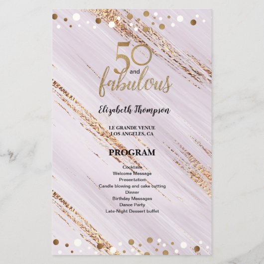 Begroting 50 en geweldig vijftigjarig programma (Achterkant)