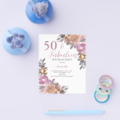 Begroting 50 en uitnodiging van Fabulous Floral Bi Flyer (Enkel)