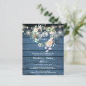 Begroting 50e Jubileum Foto Rustic Floral Invite (Staand voorkant)