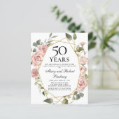 Begroting 50e Jubileum - Roze Floral (Staand voorkant)