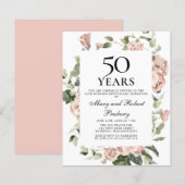 Begroting 50e Jubileum - Roze Floral (Voorkant / Achterkant)