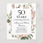 Begroting 50e Jubileum - Roze Floral (Voorkant)