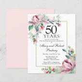Begroting 50e Jubileum - Roze Floral (Voorkant / Achterkant)